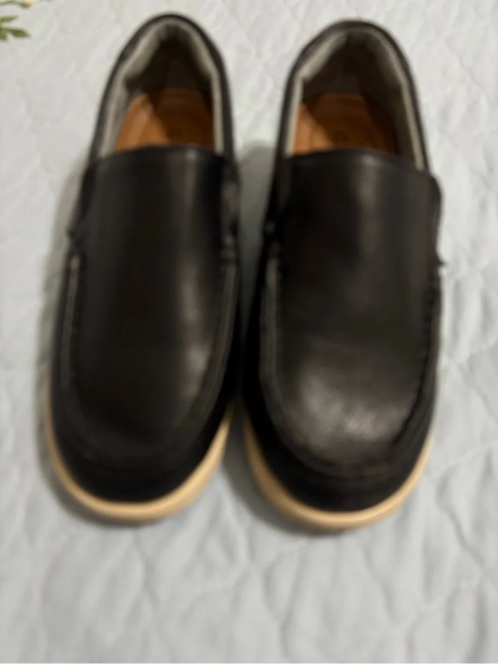 Dream Pairs Boys PreOwned Black SlipOn Loafers Faux Leather Size 12